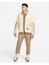 Sherpa High Pile Fleece Zip-Up Jacket Cream - NIKE - BALAAN 1