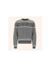 Snowflake Fair Isle Wool Knit Top Grey - THOM BROWNE - BALAAN 2