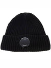 Lens Wappen Wool Beanie Black - CP COMPANY - BALAAN 2