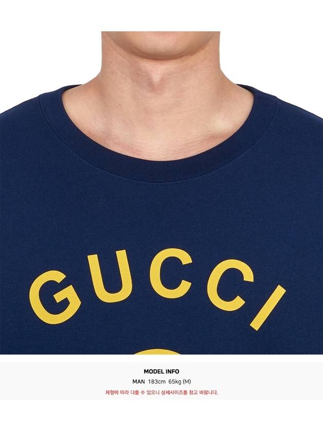 Firenze 1921 Cotton Sweatshirt Blue - GUCCI - BALAAN 6