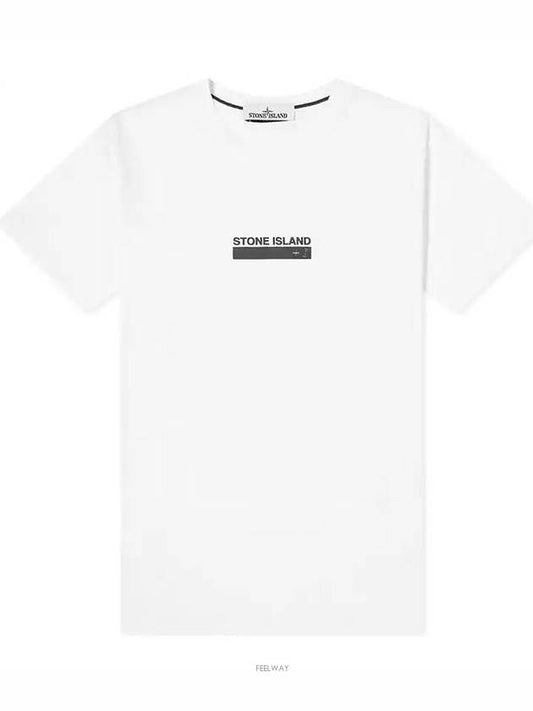 Small Rubber Logo Patch Short Sleeve T-Shirt White - STONE ISLAND - BALAAN 2