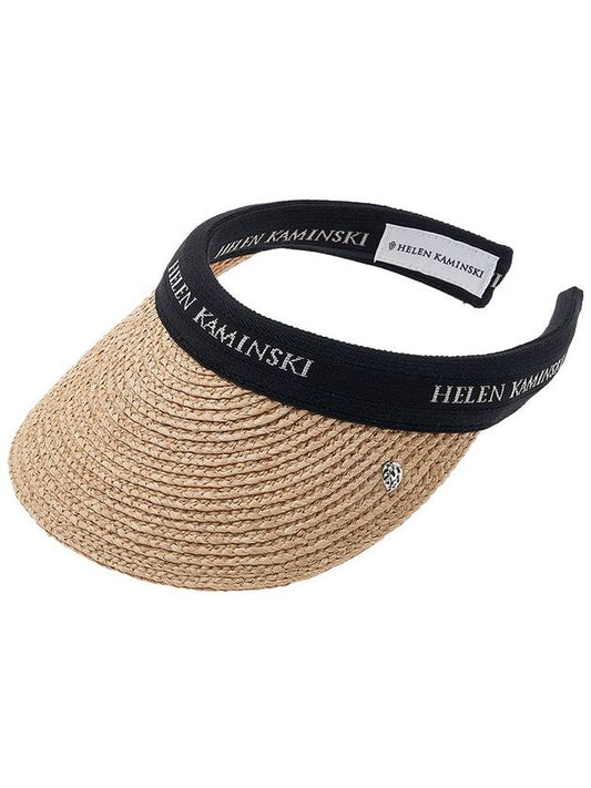 Women s Marrana Visor Hat HAT50318 NATURAL BLACK LOGO - HELEN KAMINSKI - BALAAN 1