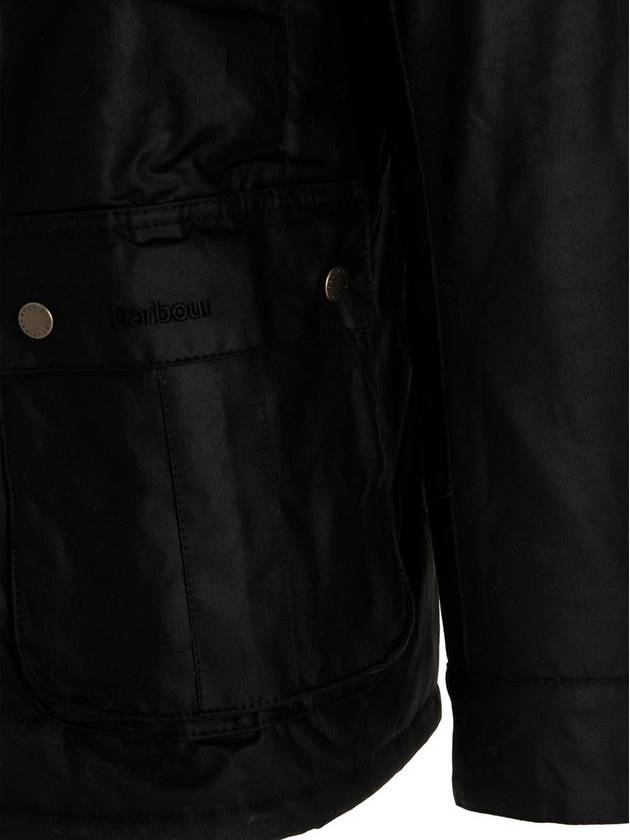 Duke Wax Button Jacket Black - BARBOUR - BALAAN 5