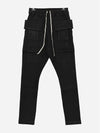 Creach Drawstring Cargo Pants Black - RICK OWENS - BALAAN 3