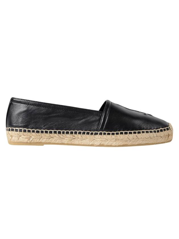 Women's Monogram Lambskin Espadrilles Black - SAINT LAURENT - BALAAN 1