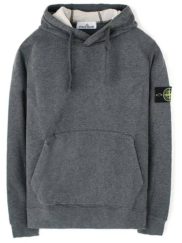 Wappen Patch Cotton Fleece Hoodie Dark Grey - STONE ISLAND - BALAAN 2