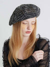 Summer Tweed Beret Black - BROWN HAT - BALAAN 1