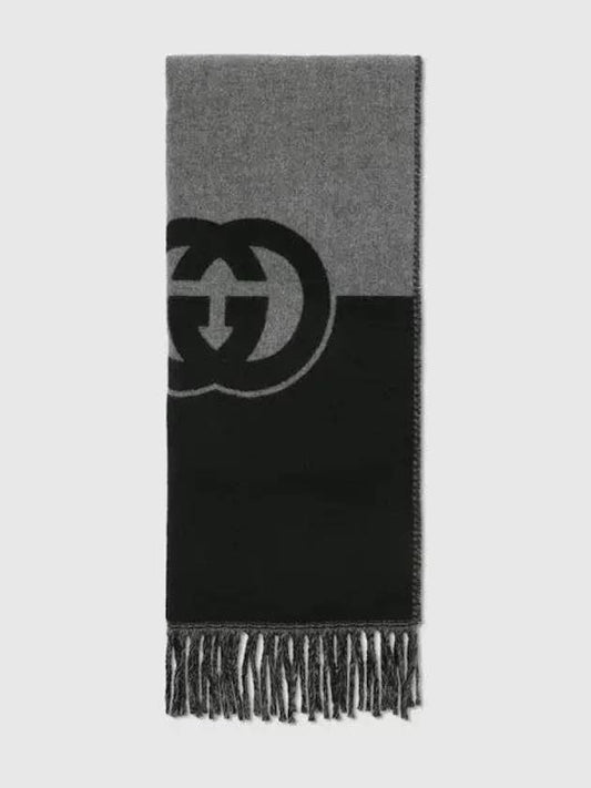 Interlocking G Cashmere Scarf 7154974GAAA - GUCCI - BALAAN 2