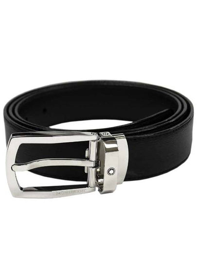 Pin Buckle 30mm Leather Belt Black - MONTBLANC - BALAAN 2