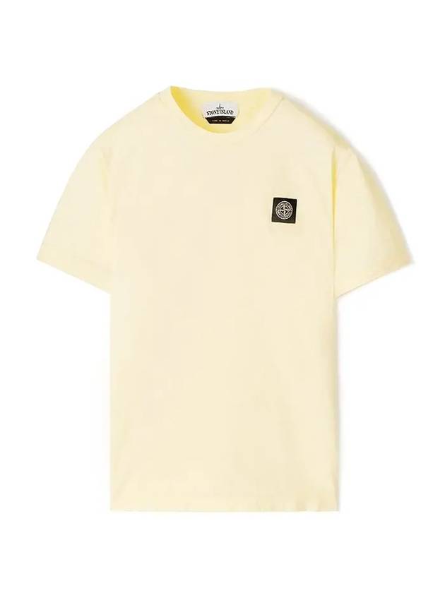 Men's Waffen Logo Patch Short Sleeve T-Shirt Cream - STONE ISLAND - BALAAN 1