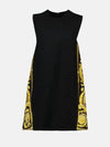 Barocco Panel Shift Short Dress Black - VERSACE - BALAAN 2