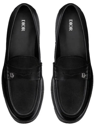 Granville Oblique Leather Loafer Black - DIOR - BALAAN 2