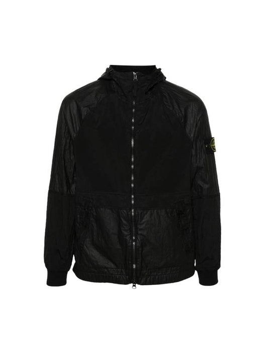 Nylon Metal Watro-TC Hooded Jacket Black - STONE ISLAND - BALAAN 2