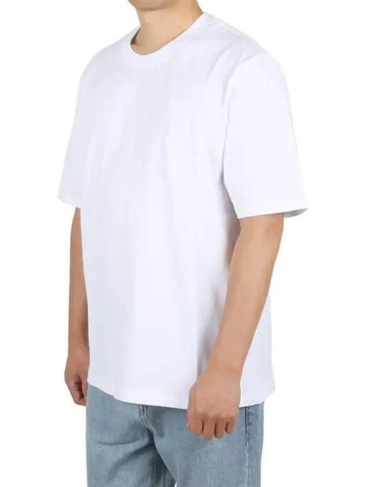 Big Heart Logo Oversized Short Sleeve T-Shirt White - AMI - BALAAN.