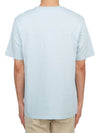 Chillax Fox Patch Regular Short Sleeve T-Shirt Sky Blue - MAISON KITSUNE - BALAAN 4