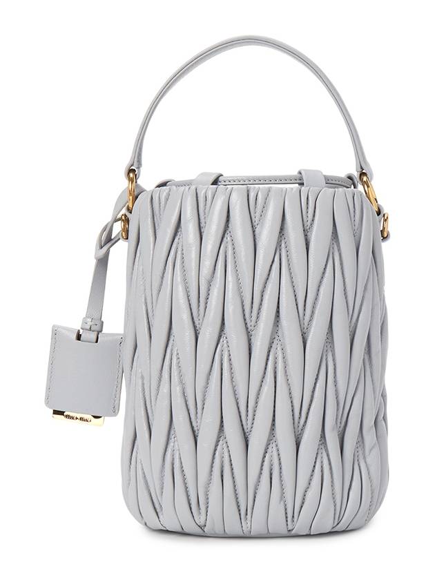 Matelasse Nappa Leather Bucket Bag Cornflower - MIU MIU - BALAAN 4