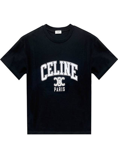 Triomphe Print Loose Fit Short Sleeve T-Shirt Black - CELINE - BALAAN 2