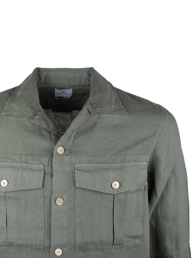 Paul Smith Sage Linen Shirt - PAUL SMITH - BALAAN 3