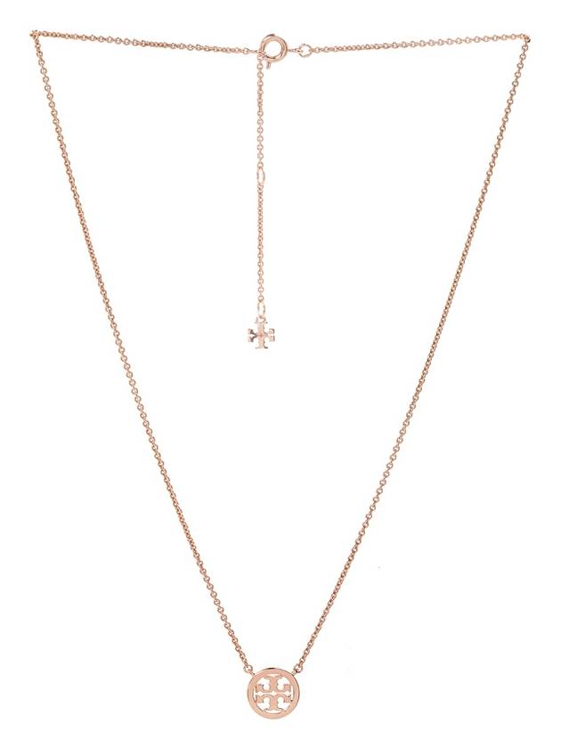 Miller Pave Logo Delicate Necklace Rose - TORY BURCH - BALAAN 3