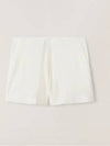 Women's Panarea Cotton Linen Shorts White - LORO PIANA - BALAAN 4