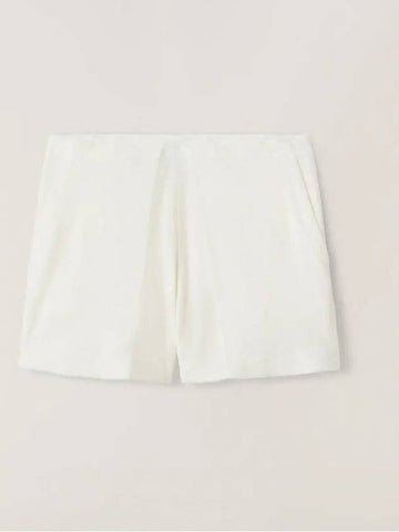 Women's Panarea White Short Pants FAM8637 1000 - LORO PIANA - BALAAN 1