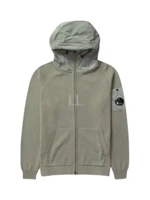 Cotton Mixed Knit Hooded Jacket Green - CP COMPANY - BALAAN 2