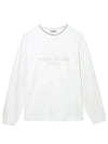 Logo Print Cotton Sweatshirt White - STONE ISLAND - BALAAN 2