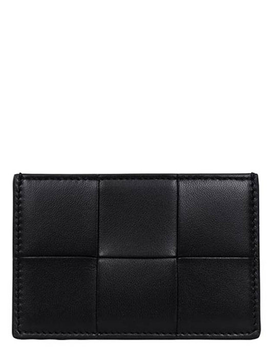 Intrecciato Lambskin Calfskin Card Wallet Black - BOTTEGA VENETA - BALAAN 2