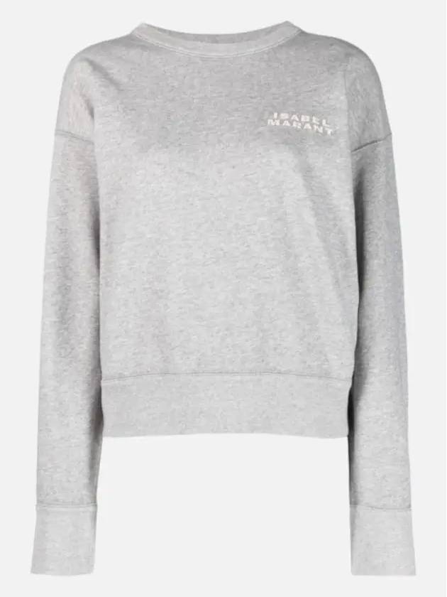 Shard Embroidered Logo Sweatshirt Grey - ISABEL MARANT - BALAAN 2