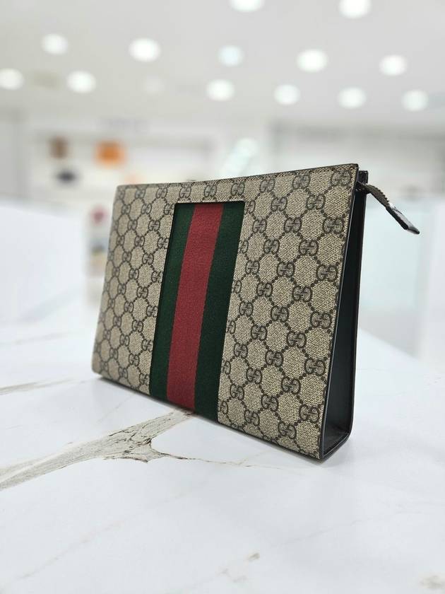 GG Supreme Canvas Web Pouch 475316 - GUCCI - BALAAN 3