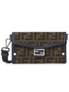 Baguette Soft Trunk Phone Pouch Cross Bag Brown - FENDI - BALAAN 2