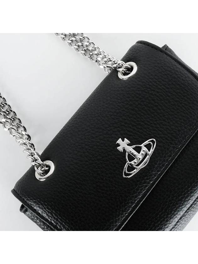 Small Re-Vegan Grain Chain Cross Bag Black - VIVIENNE WESTWOOD - BALAAN 5