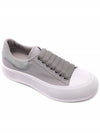 Deck Lace Up Plimsol Low Top Sneakers Grey - ALEXANDER MCQUEEN - BALAAN 5