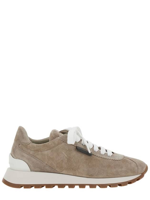 suede low top sneakers brown - BRUNELLO CUCINELLI - BALAAN 4