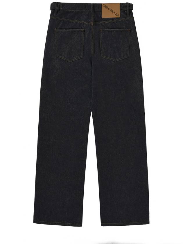 Overturned Pocket Raw Denim Wide Pants Indigo - SSINANDLEE - BALAAN 3