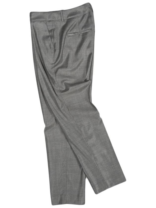 P04678 Gray Virgin Wool Check Pants - PESERICO - BALAAN 3