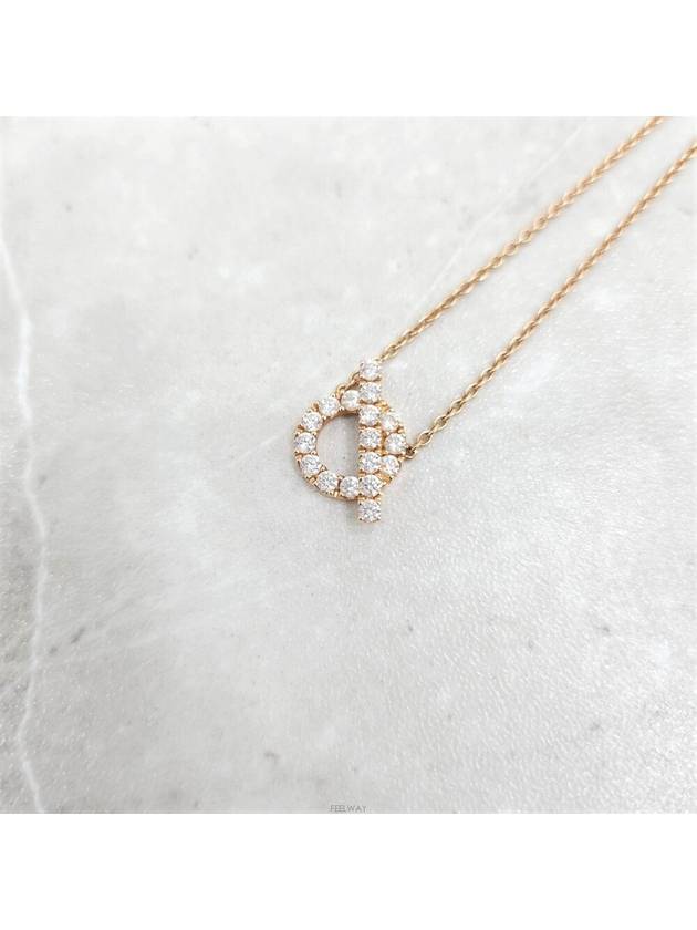 Lux You Finesse Necklace 18K Rose Gold Diamond - HERMES - BALAAN 5