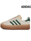 Women's Gazelle Bold Low Top Sneakers Cream White Green - ADIDAS - BALAAN 2