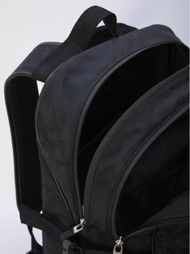 Check Print Jacquard Backpack Black - BURBERRY - BALAAN 5