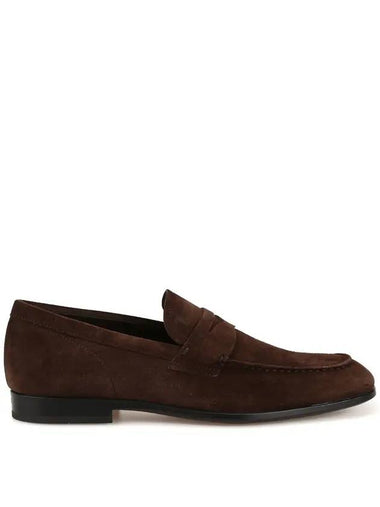 Men's Suede Penny Loafers Brown - TOD'S - BALAAN 1