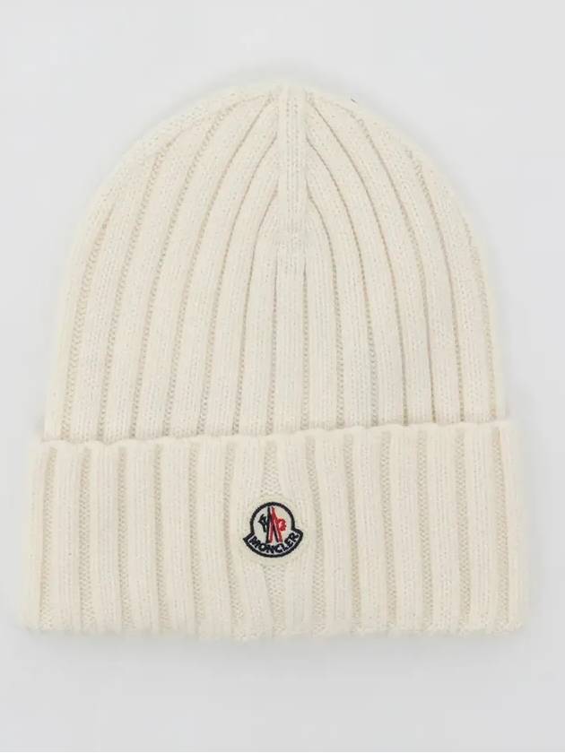 Patch Logo Classic Wool Women s Beanie 3B00036 A9327 030 - MONCLER - BALAAN 3