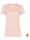 Cotton Jersey Short Sleeve T Shirt Light Pink - MONCLER - BALAAN 2