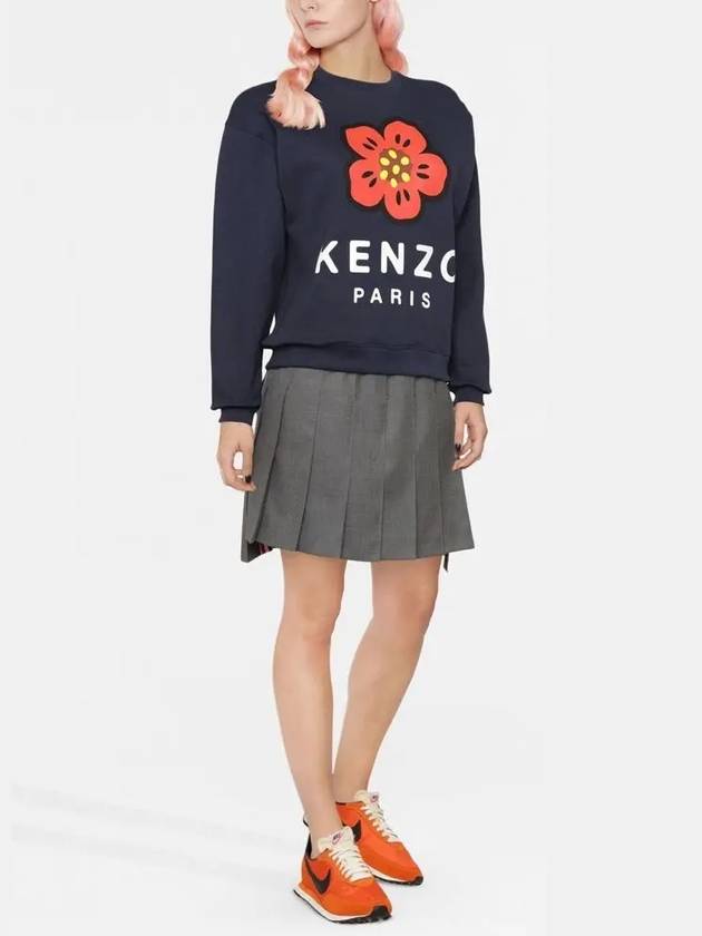 22FW flower logo printing brushed sweatshirt 2SW011 4ME 77 - KENZO - BALAAN 3