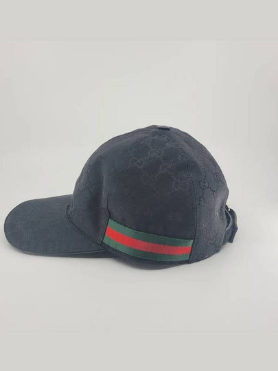 Original GG Web Supreme Canvas Baseball Ball Cap Black - GUCCI - BALAAN 2