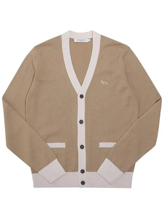 Baby Fox Bicolor Classic Cardigan Beige - MAISON KITSUNE - BALAAN 6