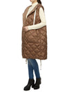 Sisoft Double-Sided Drawstring Hood Padded Long Vest Brown - MAX MARA - BALAAN 10