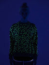 Leopard Reflective Tape Sweatshirt Green - AOX - BALAAN 5