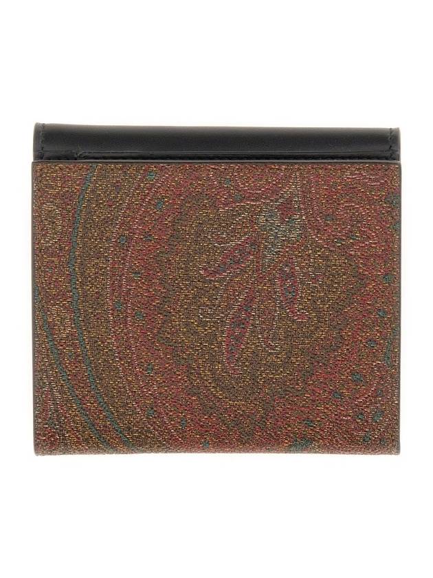 Paisley Print Card Wallet Brown Black - ETRO - BALAAN 3