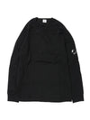 Lens Wappen Crew Neck Sweatshirt Black - CP COMPANY - BALAAN 1