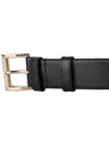 Triangular Logo Plaque City Leather Belt Black - PRADA - BALAAN 5